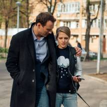 Анатолий Белый, Ксения Щербакова на съемках сериала "Садовое кольцо"