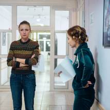 Мария Миронова на съемках сериала "Садовое кольцо"