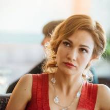 Евгения Брик на съемках сериала "Садовое кольцо"