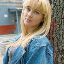 Анастасия Панина на съемках сериала "Вышибала"