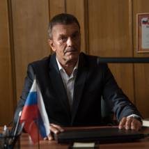 Александр Наумов на съемках сериала "Вышибала"