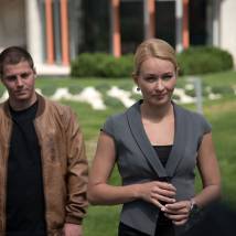 Анастасия Панина на съемках сериала "Вышибала"