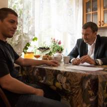 Гела Месхи и Александр Наумов на съемках сериала "Вышибала"