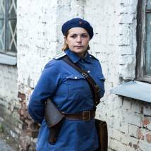 Ирина Пегова на съемках фильма "Комиссарша"