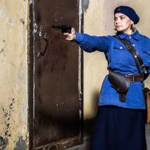 Ирина Пегова на съемках фильма "Комиссарша"