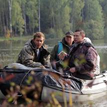 Александр Бухаров, Анатолий Гущин на съемках сериала "Отдел"