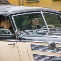 Дмитрий Паламарчук, Мария Кожевникова на съемках сериала "Казнить нельзя помиловать"