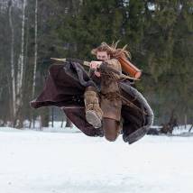 На съемках фильма "Вещий Олег"