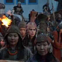 Сабина Ахмедова на съемках сериала "Золотая Орда"