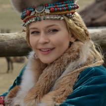 Юлия Пересильд на съемках сериала "Золотая Орда"