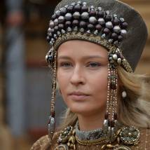 Юлия Пересильд на съемках сериала "Золотая Орда"