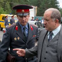 Владимир Стержаков и Сергей Апрельский на съемках сериала "Последняя статья журналиста"