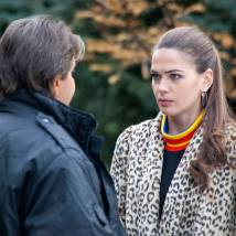 Юлия Галкина на съемках сериала "Жемчуга"