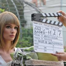 Паулина Андреева на съемках фильма "Лучше, чем люди"