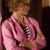Алина Ланина на съемках сериала "Серебряный бор"