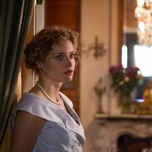 Алина Ланина на съемках сериала "Серебряный бор"