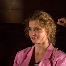 Алина Ланина на съемках сериала "Серебряный бор"