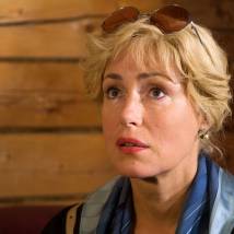 Мария Шукшина на съемках сериала "Серебряный бор"