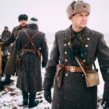 На съемках фильма "Отчий берег"