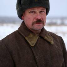 Анатолий Гущин на съемках сериала "Отчий берег"