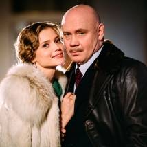 Виталий Хаев, Алина Ланина на съемках сериала "Отчий берег"