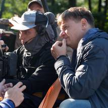 Роман Самгин и Михаил Дементьев на съемках фильма "Везучий случай!"