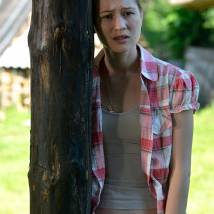 Анна Леванова на съемках фильма "Злая судьба"