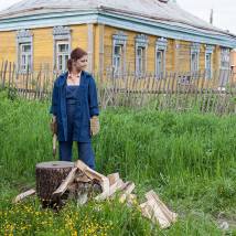 Мария Пирогова на съемках фильма "Жемчужная свадьба"