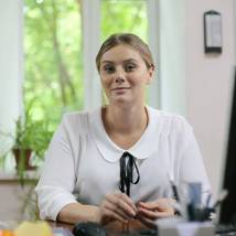 Анастасия Савосина на съемках фильма "Интим не предлагать"