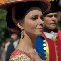 Александра Урсуляк на съемках сериала "Екатерина. Взлет"