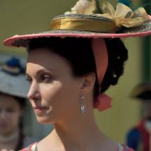 Александра Урсуляк на съемках сериала "Екатерина. Взлет"