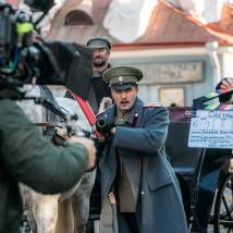 Павел Трубинер на съемках сериала "Хождение по мукам"