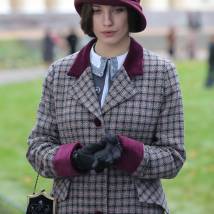 Аня Чиповская на съемках сериала "Хождение по мукам"