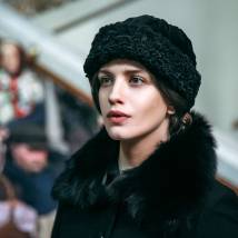 Аня Чиповская на съемках сериала "Хождение по мукам"
