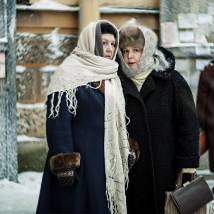 Татьяна Абрамова на съемках сериала "Экспроприатор"