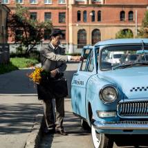 Артем Ткаченко на съемках сериала "Экспроприатор"