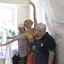 Валерий Баринов на съемках фильма "Из Сибири с любовью"
