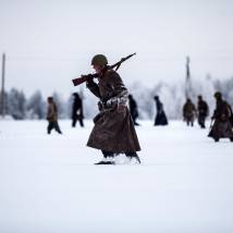 На съемках фильма "Прощаться не будем"