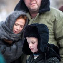 На съемках фильма "Прощаться не будем"