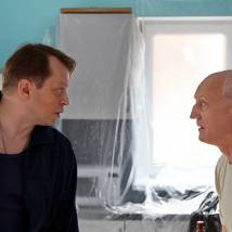 Анатолий Кот и Юрий Беляев на съемках сериала "Опекун"
