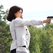 Екатерина Климова на съемках сериала "Опекун"