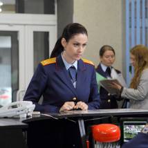 Анна Ковальчук на съемках сериала "Тайны следствия 16"