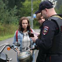 Екатерина Симаходская на съемках фильма "Первокурсница"