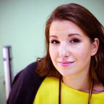 Елена Муравьева на съемках фильма "Первокурсница"