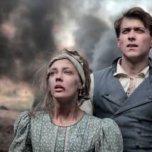 Артем Крылов, Татьяна Бабенкова на съемках сериала "Вольная грамота"