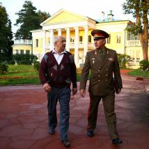 Дмитрий Марьянов, Сергей Пускепалис на съемках фильма "Операция Мухаббат"