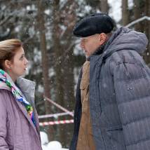 Игорь Бочкин, Елена Полянская на съемках фильма "Верность"