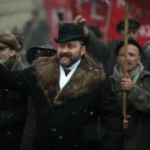 Михаил Пореченков на съемках фильма "Троцкий"