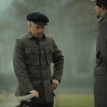 Евгений Стычкин на съемках фильма "Троцкий"
