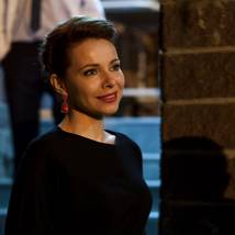 Екатерина Гусева на съемках сериала "Двое против смерти"